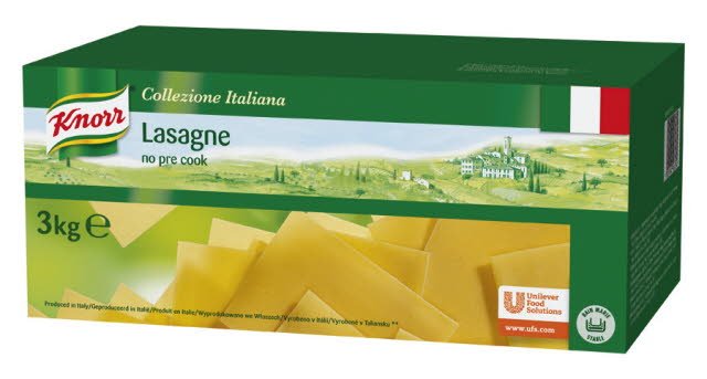[K64875] Knorr Feuilles De Lasagne Blanches 3Kg