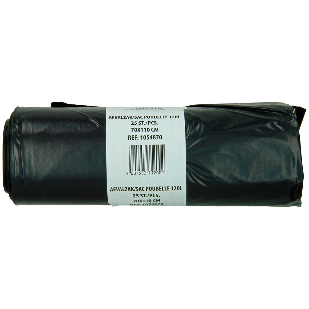 [D71397] Vuilniszakken Zwart 110 L 20St (70X110)