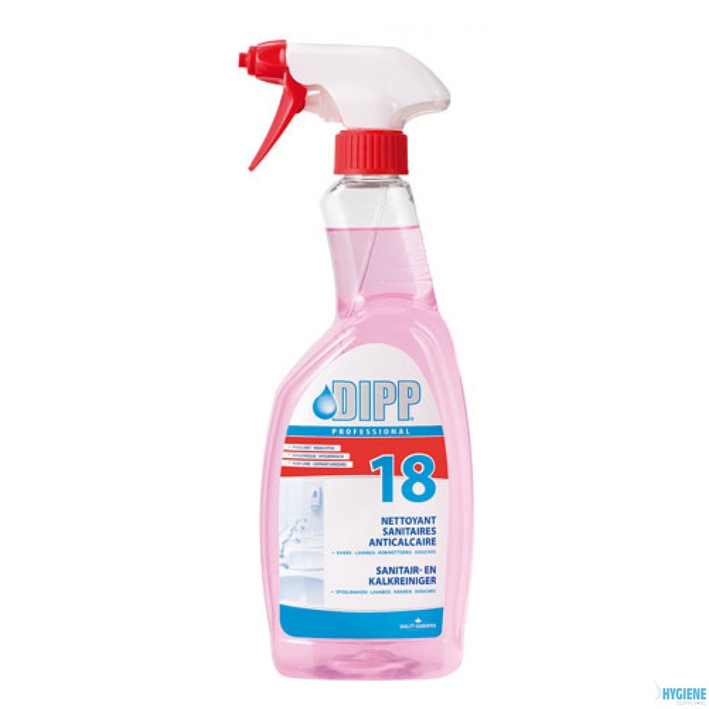 [1897] Dipp 18 Sanitair En Kalkreiniger 750Ml Spray