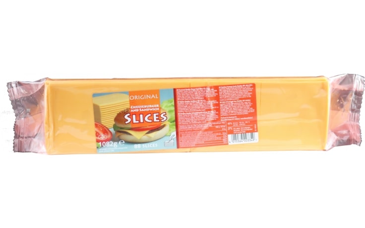 [FF2101st] Cheddar Burger Slices Cheese 88X 12,3G