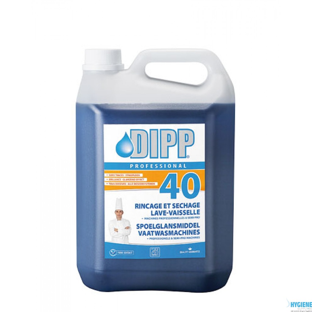 Dipp 40 Liquide De Rinçage Lave-Vaisselle 10L