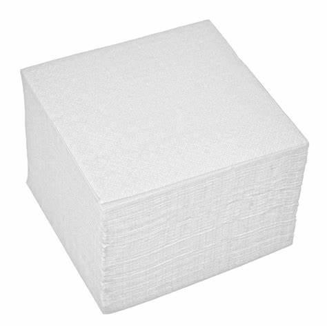 [168386] Serviettes Blanches 24X24Cm 2 Plis Duni 300Pcs