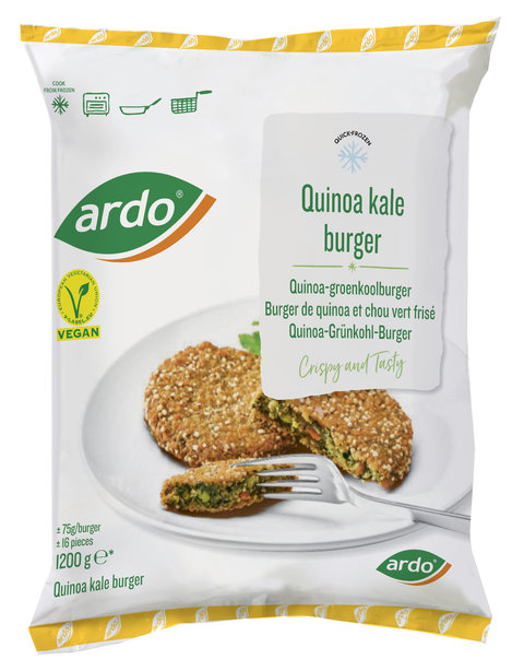 [UQB410] Ardo Quinoa Groenkoolburger 1,2Kg