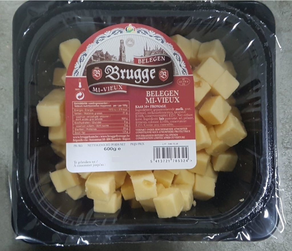 [125587] Dés De Fromage Jeune Brugge 6X400G