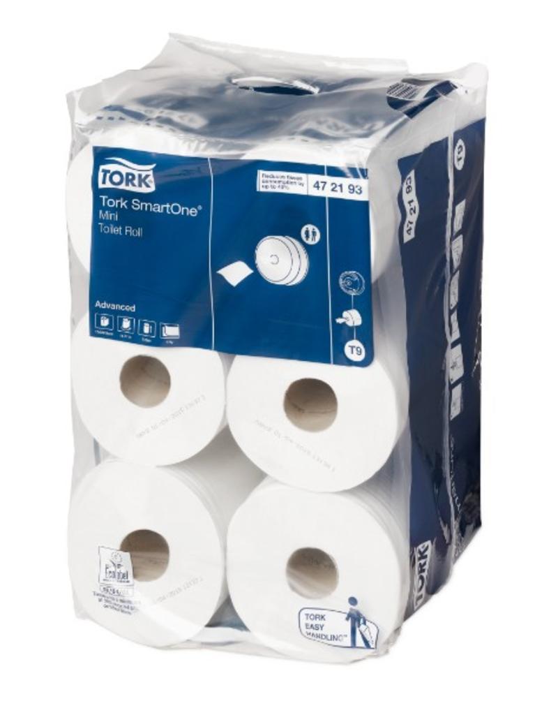 [ptsmini] Tork Toiletpapier Mini Advanced 620Vel 2Lg T9 12 Rollen (472193)
