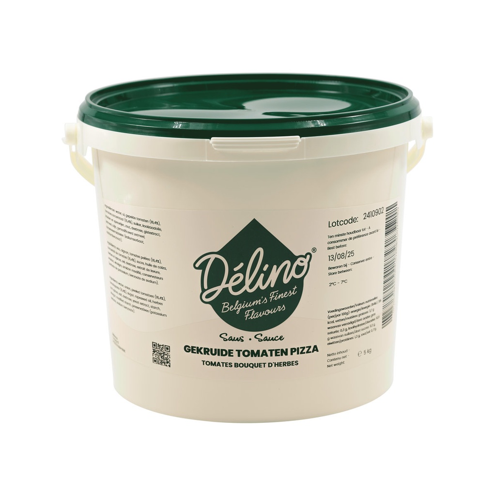 [161] Tomatensaus Pizza Gekruid 5Kg Delino