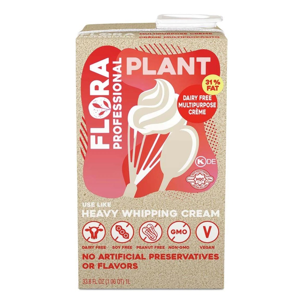Flora Plantaardige Slagroom 1L 31% Rood