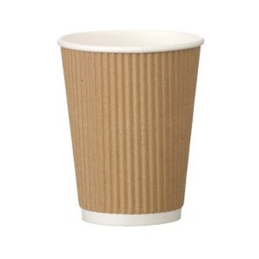 [527021.75] Gobelet Carton/Pla À Double Paroi D.80Mm 240Cc Premium Ripple Beige/Or 25Pcs