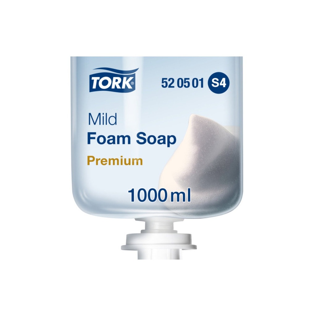 [lhtfsm] Tork Soap Foam Mild Premium 2500Dos S4 6X1L 520501