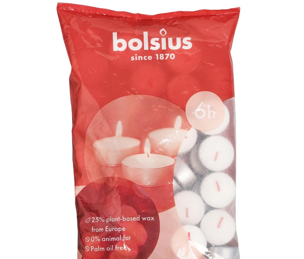 Bolsius Bougies Chauffe-Plat 6U 100Pcs