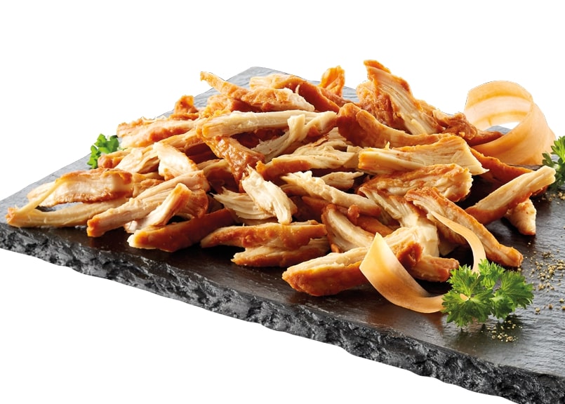 Euro Poultry Cuit Shredded Filet De Poulet Cajun Mariné 2X2.5Kg