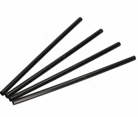 [ps1407zwart] Drinkrietjes 15Cmx7Mm Zwart 500St