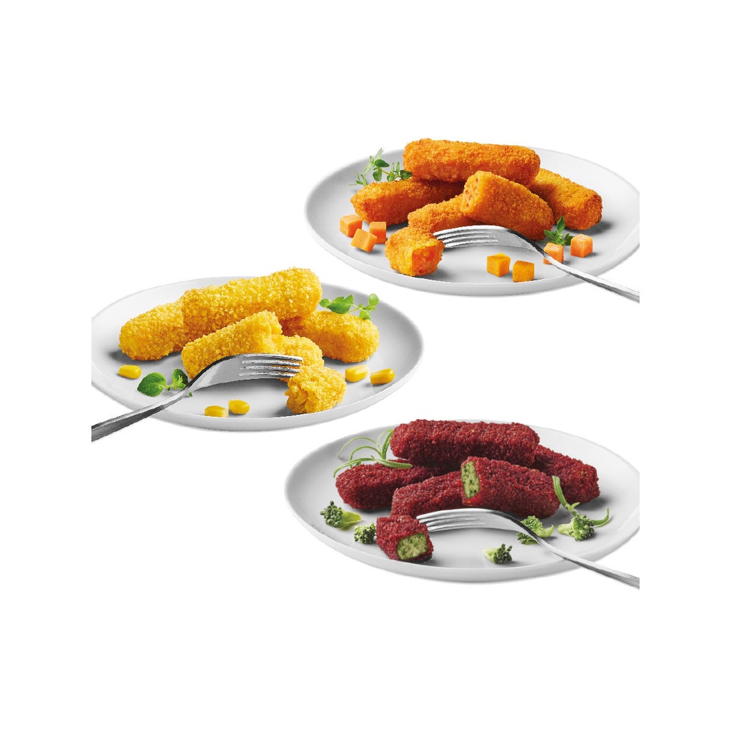 [100309810] Ardo Trio Croustillant Vegetable Fingers Golden-Orange-Rouge 6X1Kg