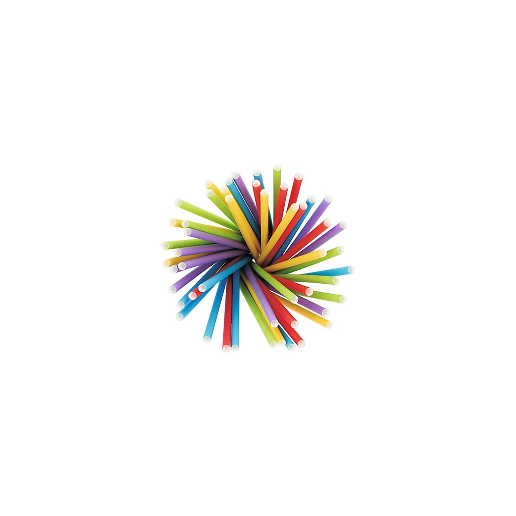 Drinkrietje 6/24Cm  Fluo 250St