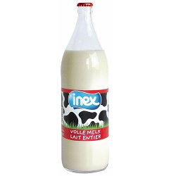 [000070] Inex Volle Melk 1L Glas + Leeggoed (Bak 2,75 - Fles 0,25)