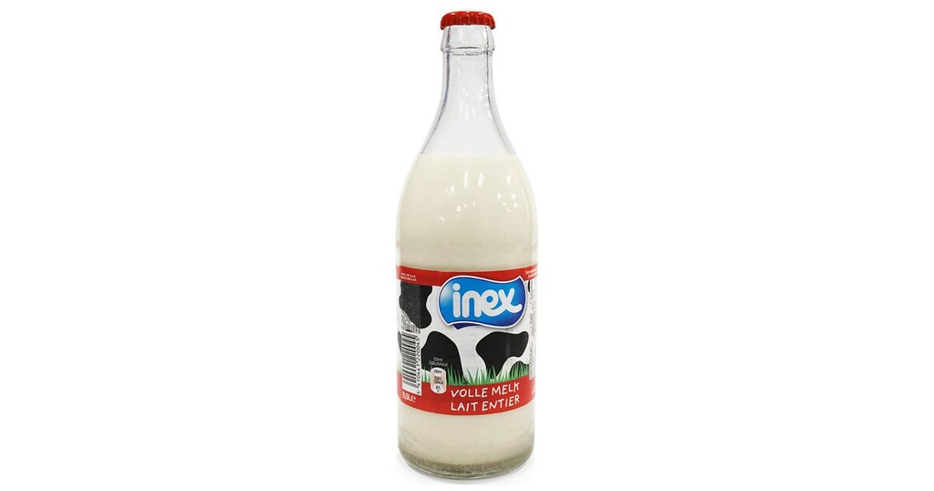 Inex Volle Melk 0,5L Glas + Leeggoed (Bak 2,75 - Fles 0,20)