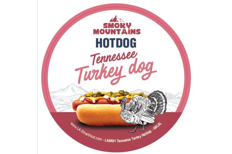 [LA8401.1] La Streetfood Tennessee Turkey Hotdog 50X100G