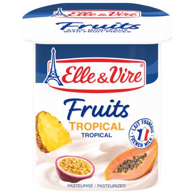 [175555] Elle&Vire Zuiveldessert Tropisch 125G