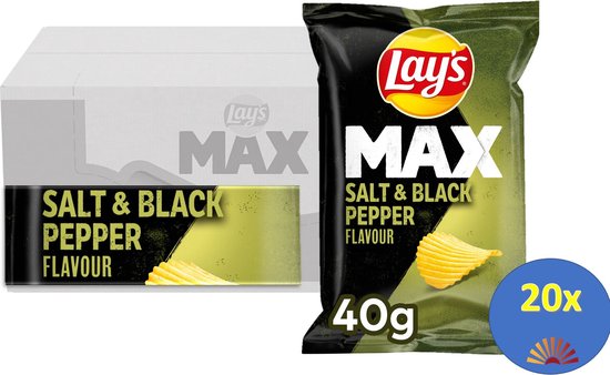 [33052] Chips Salt & Noir Poivre 20X 40G Lays