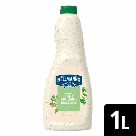 [KN811523] Hellmann'S Dressing Fijne Kruiden Bieslook 1L