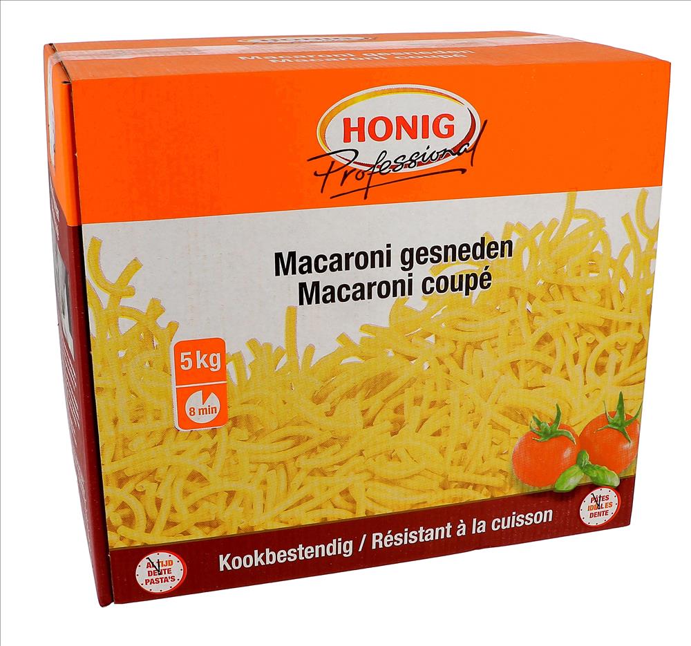 [72153000] Honig Pasta Macaroni Gesneden 5Kg
