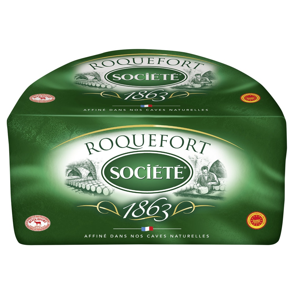 Roquefort Societe ±1,3Kg (1/2 Maantje) Pr/Kg