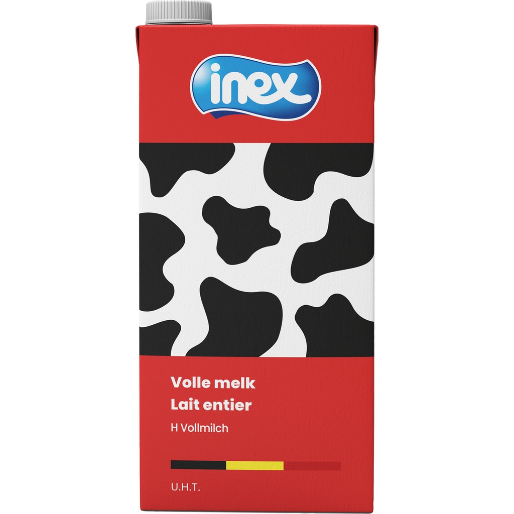 [004305] Inex Volle Melk Brik Uht 1L Brick Met Schroefdop (Verpakt Per 6)